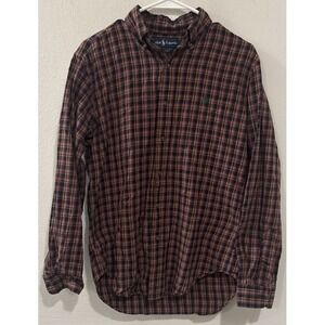 Ralph Lauren Mens Size Small Long Sleeve Plaid Shirt Multicolor Classic Fit